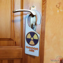 Informacinė lentelė ant durų rankenos (Radiacija)